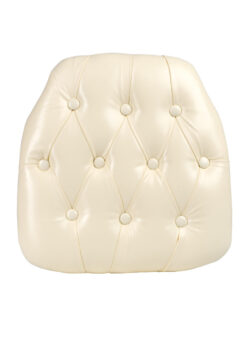 Ivory 1.75″ Thick Vinyl Tufted Panel Chiavari Chair Cushion by Chivari CUSHPANVINTUFTIVY-AX-T