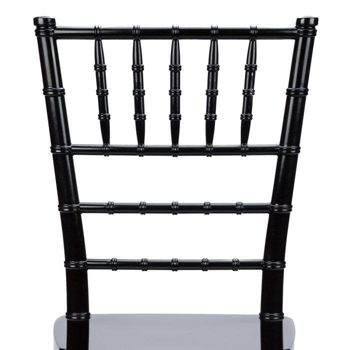 Black Resin Mono Bloc Chiavari Chair Back - Zoomed