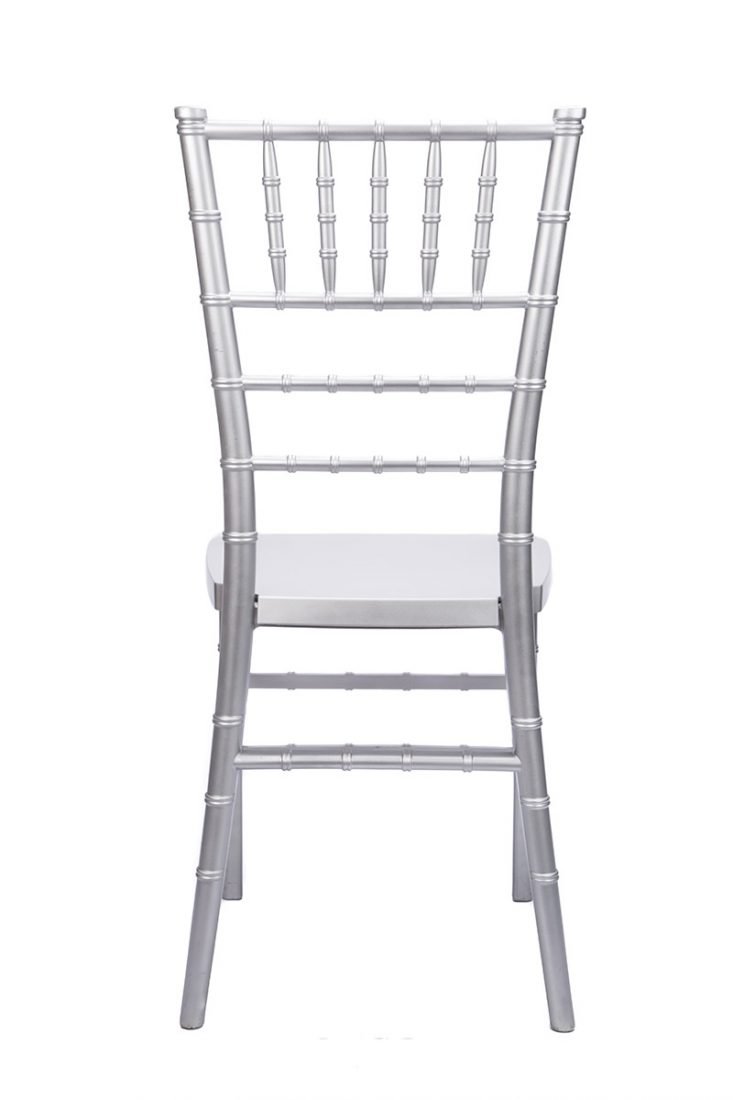 Silver Resin Mono Bloc Chiavari Chair Back - Zoomed