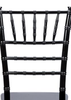 Black Wood Chiavari Chair Back - Zoomed