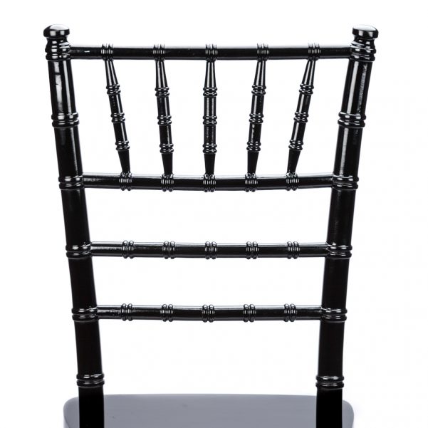 Black Wood Chiavari Chair Back - Zoomed