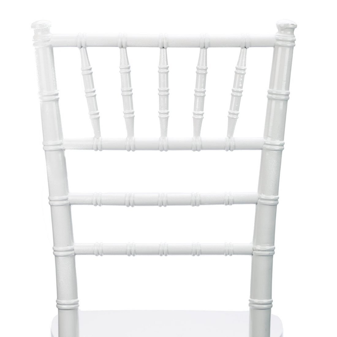 White Wood Chiavari Chair Back - Zoomed