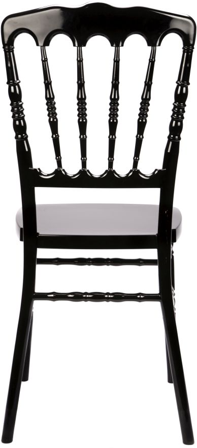 Black Resin Steel Core Napoleon Chair Back - Zoomed
