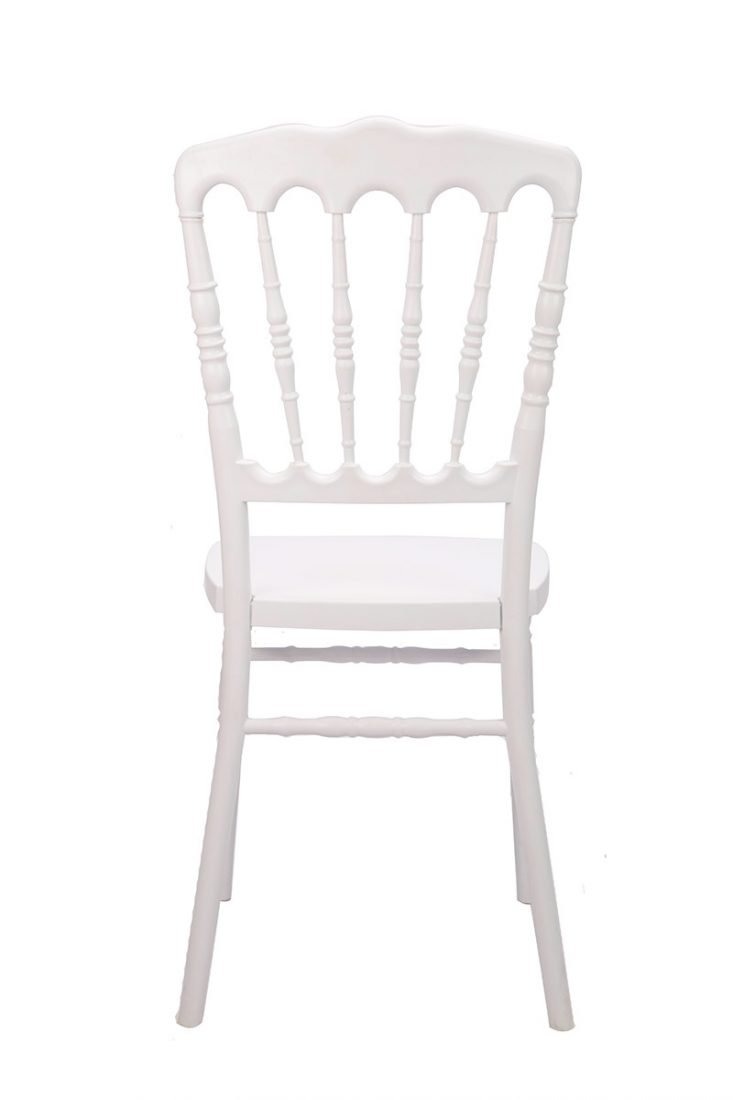 White Resin Steel Core Napoleon Chair Back