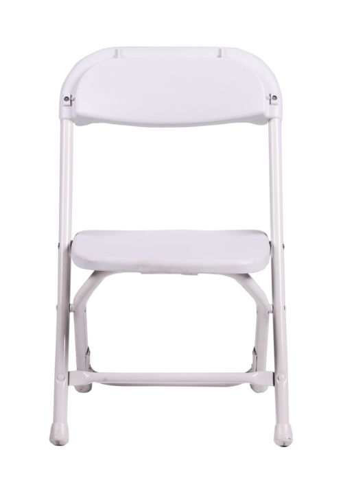 White Plastic (Poly) Children's Folding Chair
