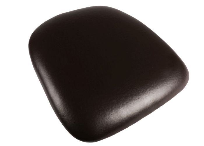 Brown Vinyl Wood Base Chiavari Chair Cushion The