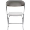 Samson Series White Plastic Folding Chair