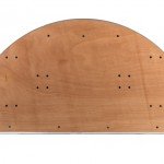 60″ Half Round “Heavy Duty” Plywood Banquaet Table, Metal Edge 2