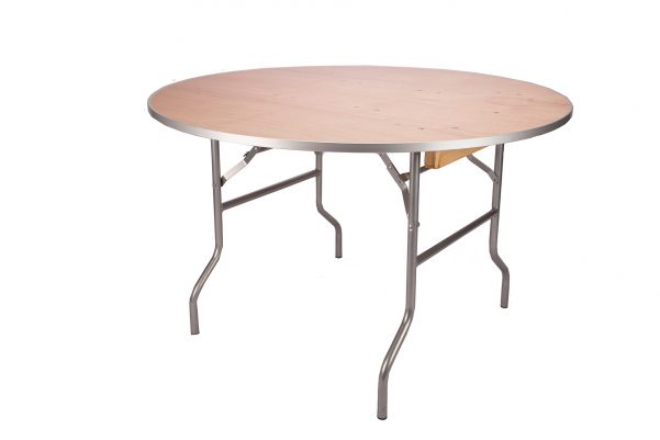 48-inch Round Plywood Table