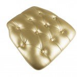 Gold Vinyl Wood Base Tufted Chiavari Chair Cushion 1