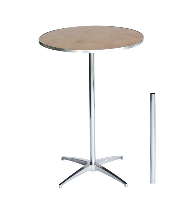 30 Round Plywood Tail High Boy, 30 Inch Round Particle Board Table