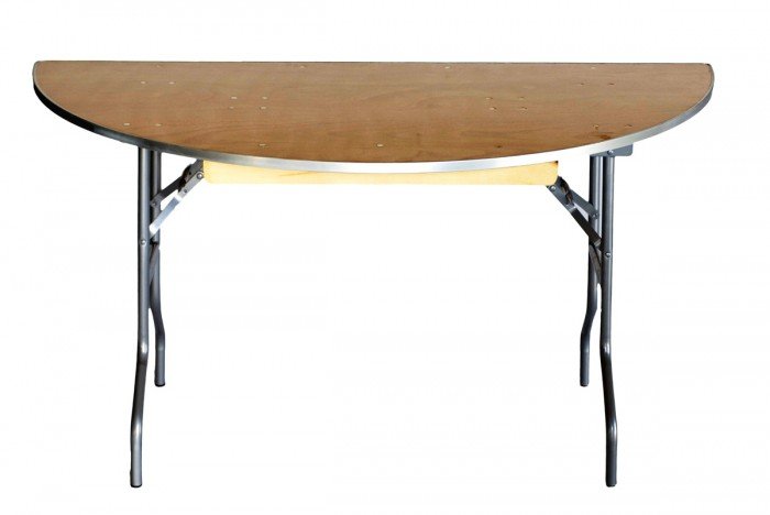 Plywood Banquet Table, What Size Tablecloth For A 60 Half Round Table