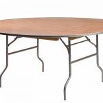 72″ Round “Heavy Duty” Plywood Banquet Table with Metal Edge 1