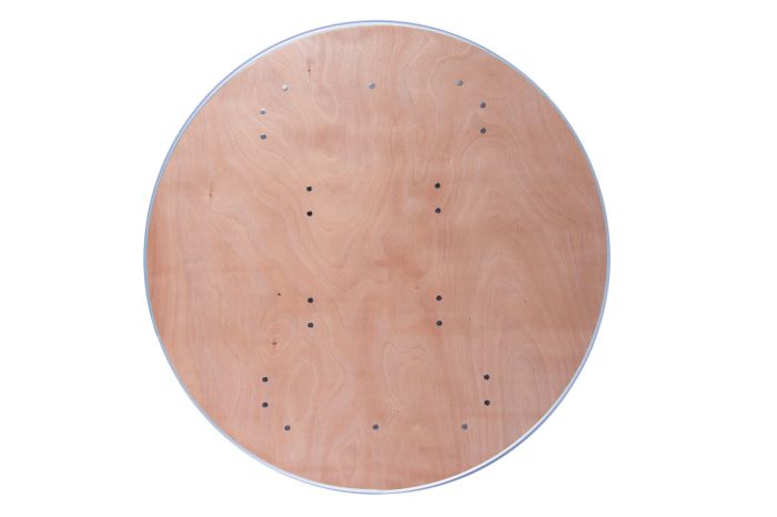 48" Round "Heavy Duty" Plywood Banquet Table with Metal Edge