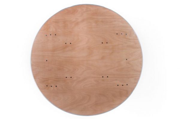 60" Round "Heavy Duty" Plywood Banquet Table with Metal Edge