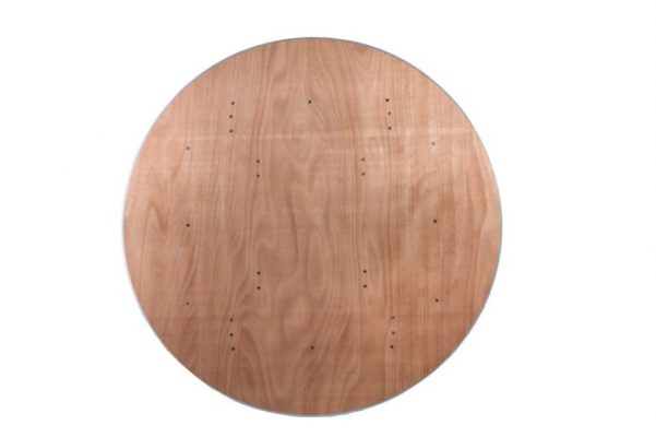 66" Round "Heavy Duty" Plywood Banquet Table with Metal Edge