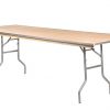 96"x30" Rectangle "Heavy Duty" Plywood Banquet Table, Metal Edge