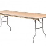 96″x30″ Rectangle “Heavy Duty” Plywood Banquet Table, Metal Edge 1