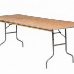 96″x36″ Rectangle Extra Wide “Heavy Duty” Plywood Banquet Table, Metal Edge 1