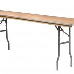 96″x18″ Rectangle “Heavy Duty” Plywood Banquet Table, Metal Edge 1