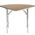 60″ Quarter Round “Heavy Duty” Plywood Banquet Table, Metal Edge 2