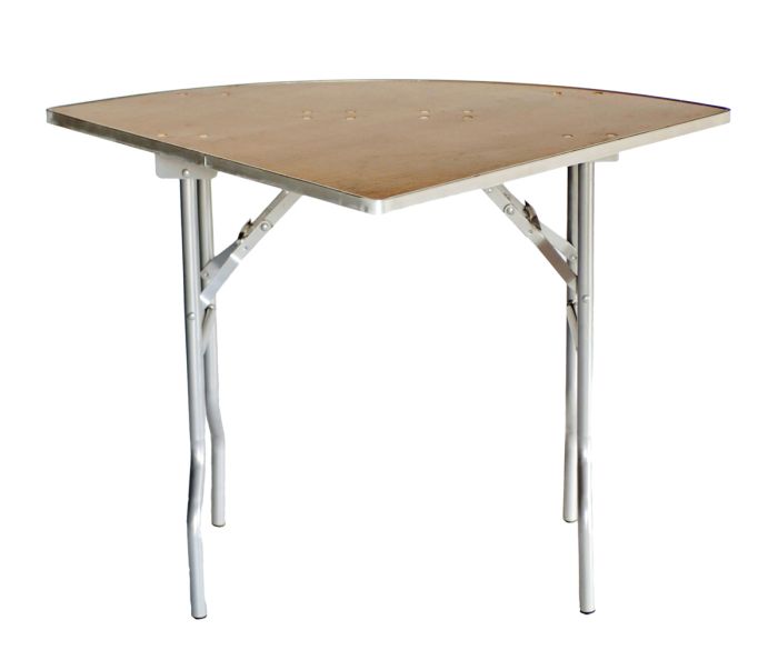 60" Quarter Round "Heavy Duty" Plywood Banquet Table, Metal Edge