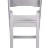 White Resin Folding Chair with Slatted Seat