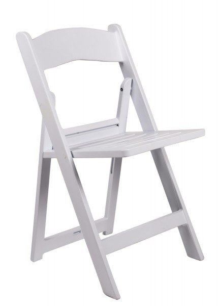 White Resin Folding Chair (A Series), Extra Strength Frame, 1200 lbs, 2 ...