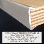 84″x30″ Serpentine “Heavy Duty” Plywood Banquet Table, Metal Edge 5