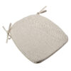 Natural Burlap Thin Cross Back Chair Cushion with Tie Straps CUSHXBACKTIE-BUR-COT-TAN-ZG-T