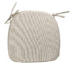 Natural Burlap Thin Cross Back Chair Cushion with Tie Straps CUSHXBACKTIE-BUR-COT-TAN-ZG-T