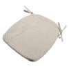 Natural Burlap Thin Cross Back Chair Cushion with Tie Straps CUSHXBACKTIE-BUR-COT-TAN-ZG-T