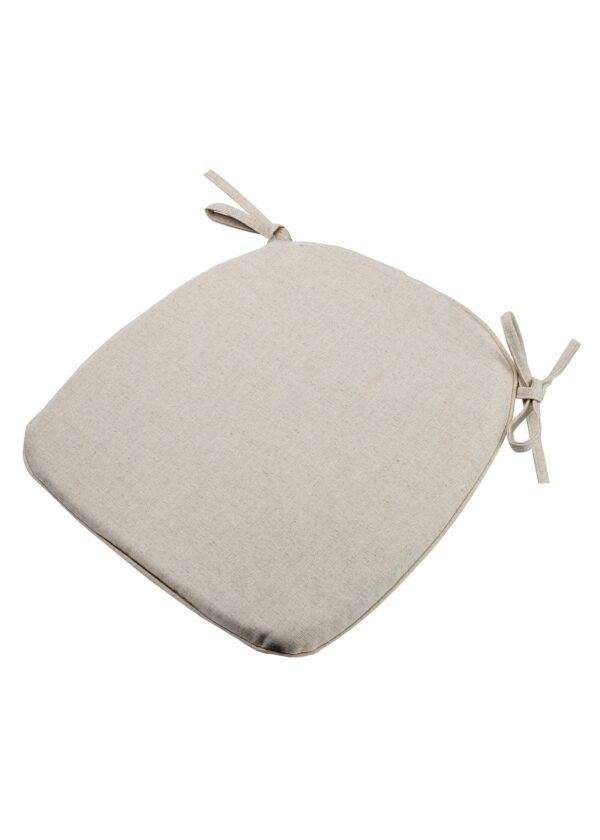 Natural Burlap Thin Cross Back Chair Cushion with Tie Straps CUSHXBACKTIE-BUR-COT-TAN-ZG-T