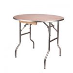36″ Round “Heavy Duty” Plywood Banquet Table with Metal Edge 1