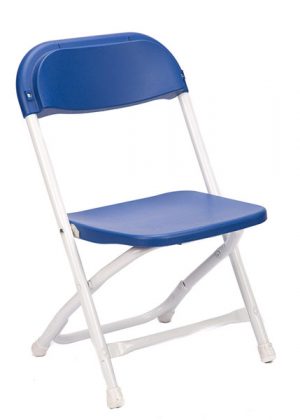 Blue Plastic (Poly) Children's Folding Chair