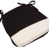 Cushion Cover Sham with Tie Straps Black Right Angle View Partial Cover L SHAM MATTE 1S BLK ZG T