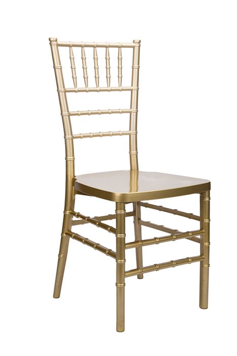 Gold Resin "Mono-Frame" Chiavari Chair, FREE Velcro Strap Cushion