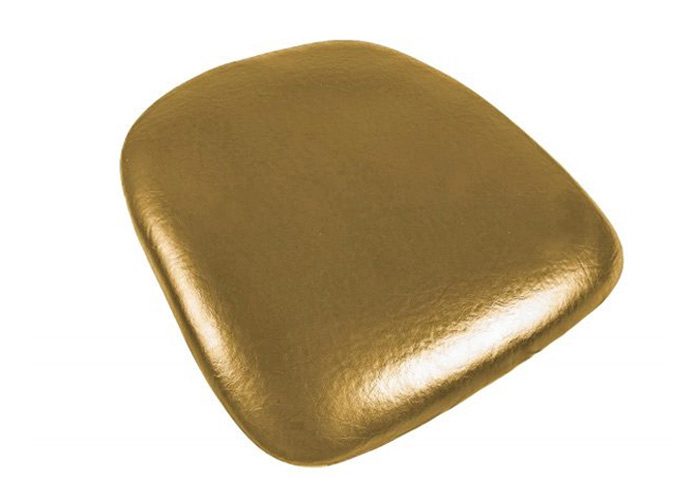 Gold Vinyl Wood Base Chiavari Chair Cushion
