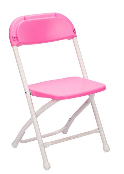 Pink Plastic (Poly) Children's Folding Chair