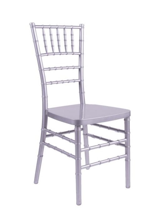 Country Club Series Silver Resin "Steel-Core" Chiavari Chair