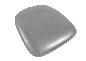 Silver Vinyl Wood Base Chiavari Chair Cushion
