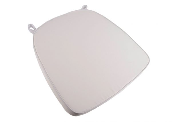 White Extra Thick "High Density" Velcro Strap Chiavari Chair Cushion