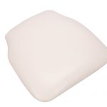 White (off-white) Vinyl Wood Base Chiavari Chair Cushion 1