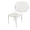 White Resin Louis Pop Chair with Clear Back