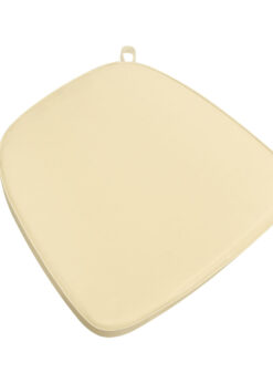 Ivory **VINYL Cover** Extra Thick “High Density” Velcro Strap Chiavari Chair Cushion by Chivari CUSHSTRAPVINIVY-AX-T