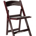 Mahogany Resin Folding Chair with Black Vinyl Padded Seat (CO) 1