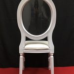 White Resin Louis Pop Chair with Clear Back 2