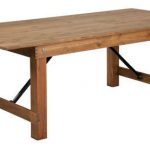 96 x 40 Rustic Pine Folding Farm Table 1
