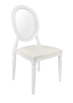 White Resin Louis Pop Chair CLPRWWC-ZG-T Right