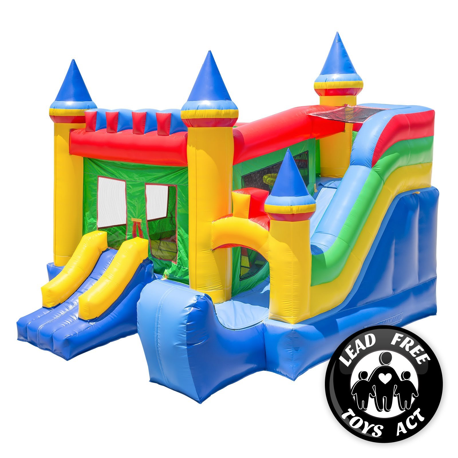 Commercial Grade Combo Castle King Jumper Slide with Blower 7